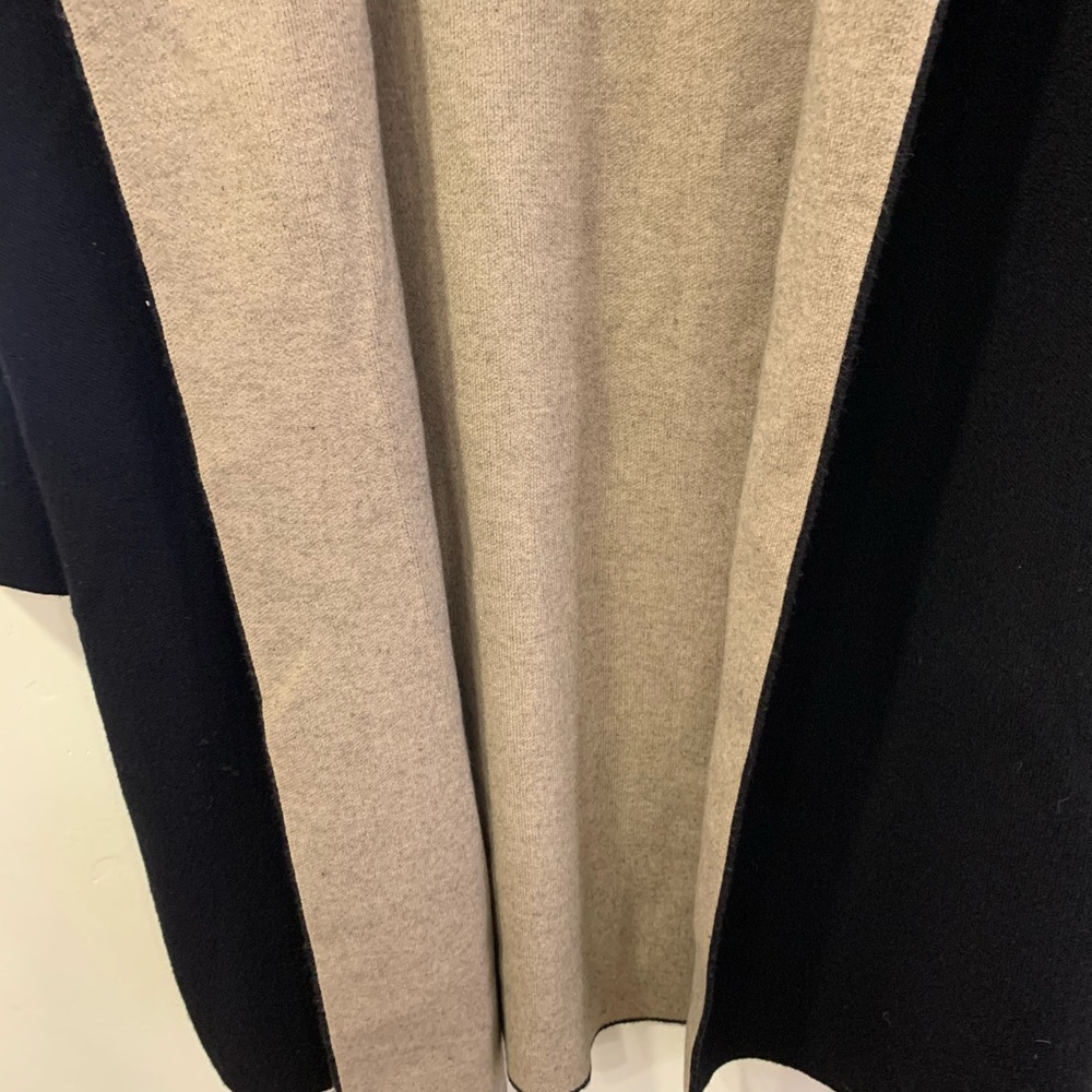 Zara Knit Long Cardigan Open Front Lapel Sweater - Picture 7 of 8